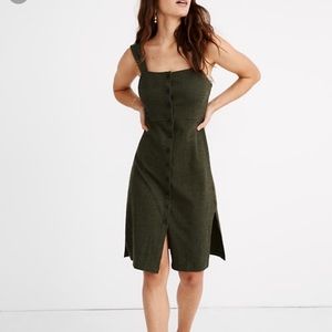 Madewell Texture & Thread Button-Front Tank Dress